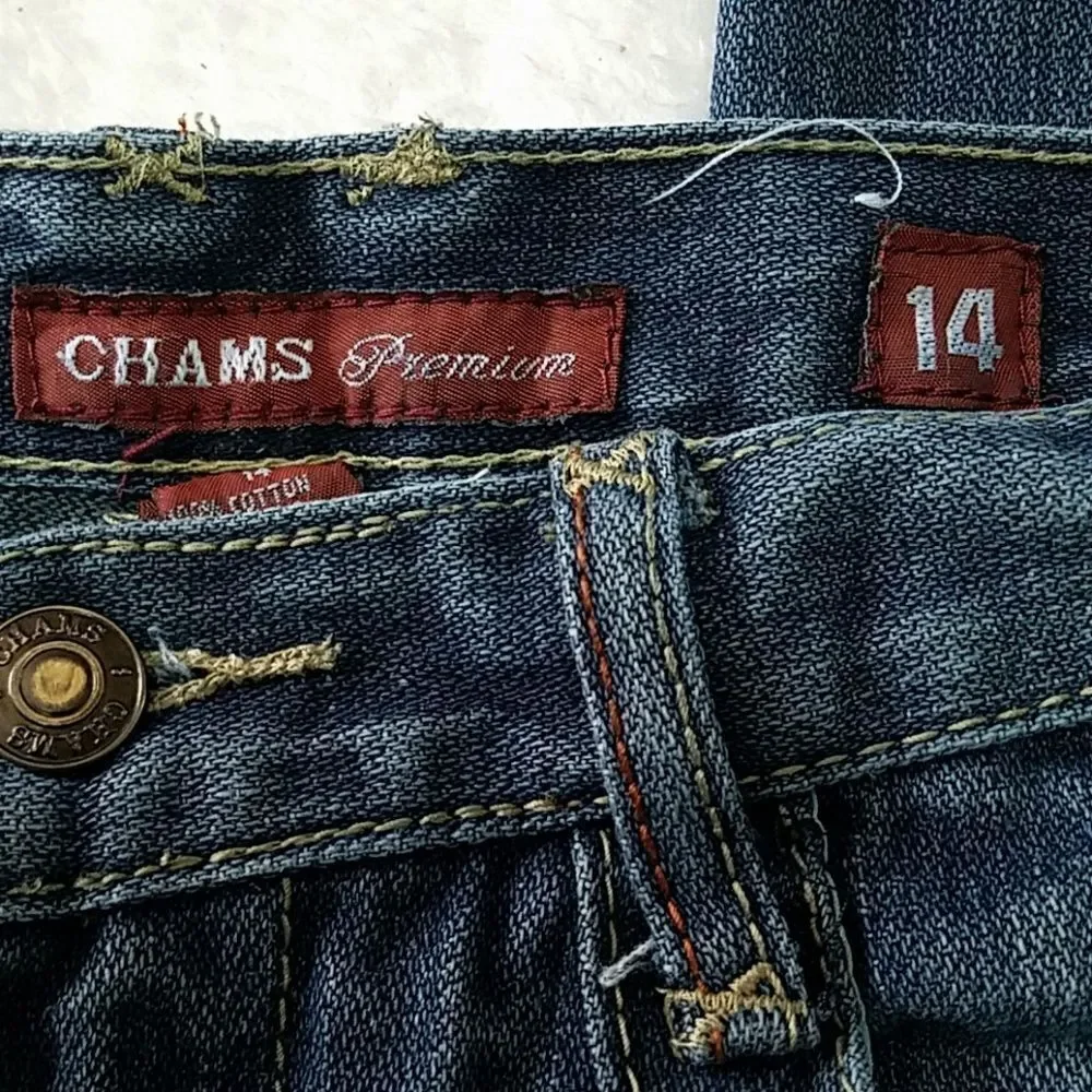 Chams Premium Boys Skinny Slim 506 Blue Jeans (14)